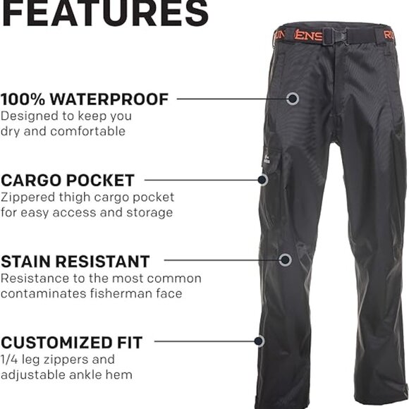 Grundens Men’s Weather Watch Fishing Pants | Waterproof, Breathable Black - XS - Picture 1 of 12